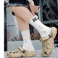 Men's Printed Platform Comfort Clogs Sandals