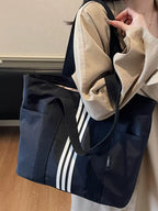 Lightweight Striped Tote Bag