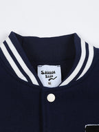 Men's Baseball Bomber Jacket with Patches