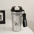 Cute Cat Stainless Steel Tumbler with Straw