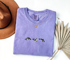 Embroidered Trio of Orcas Comfort Colors t-shirt