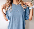 Embroidered Trio of Orcas Comfort Colors t-shirt