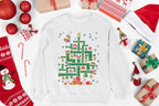 Mario Tube Christmas Tree Ugly Sweater - Gamer Holiday Graphic Pullover
