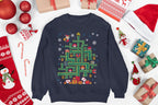 Mario Tube Christmas Tree Ugly Sweater - Gamer Holiday Graphic Pullover