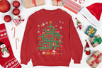 Mario Tube Christmas Tree Ugly Sweater - Gamer Holiday Graphic Pullover