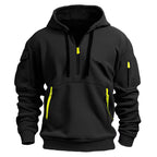 Tactical Hoodie with Front and Sleeve Zipper Pockets