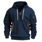 Tactical Hoodie with Front and Sleeve Zipper Pockets