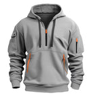 Tactical Hoodie with Front and Sleeve Zipper Pockets