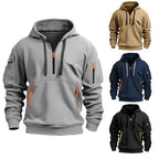 Tactical Hoodie with Front and Sleeve Zipper Pockets