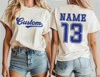 Comfort Colors Custom Team Name Jersey Tshirt with Name and Number