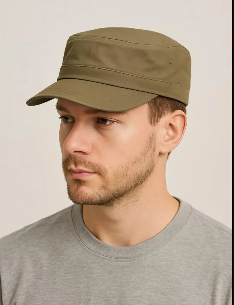 Vintage Washed Cotton Twill Cadet Cap