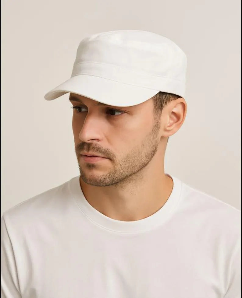 Vintage Washed Cotton Twill Cadet Cap