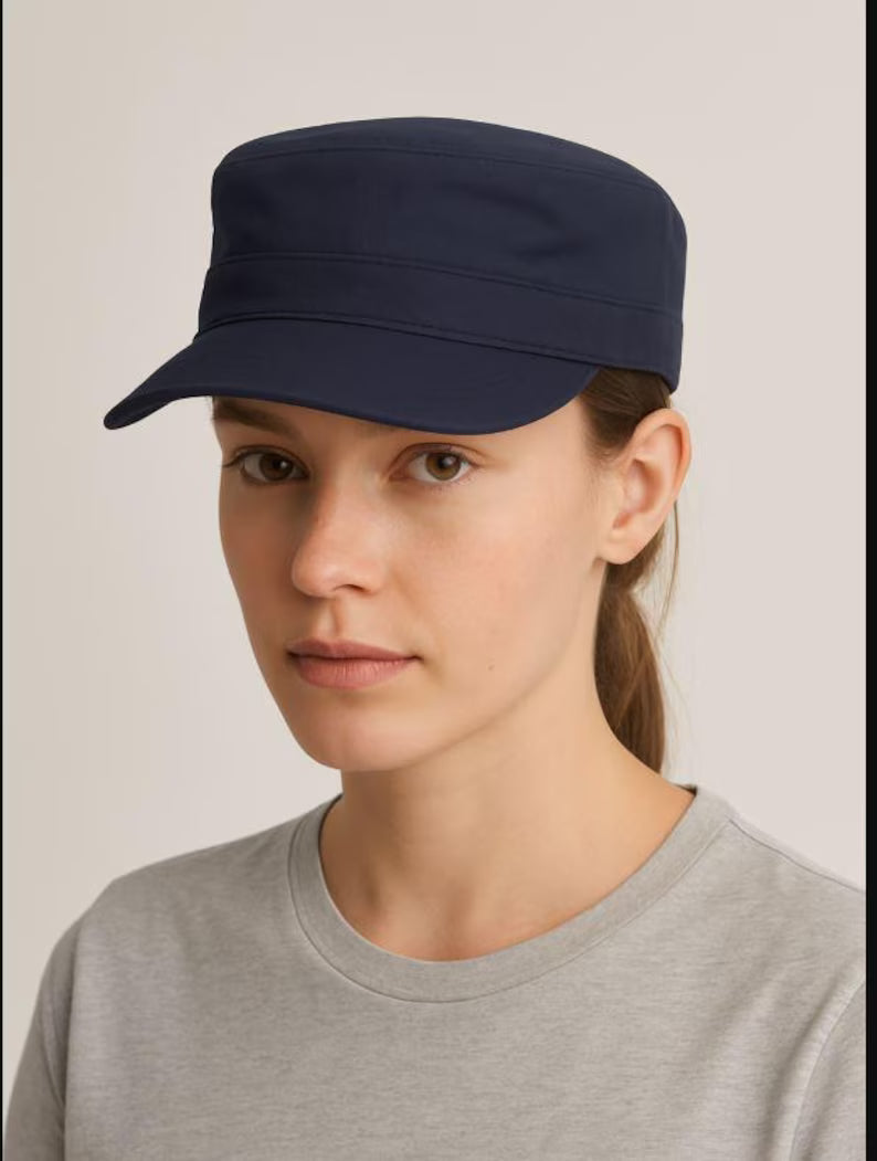 Vintage Washed Cotton Twill Cadet Cap