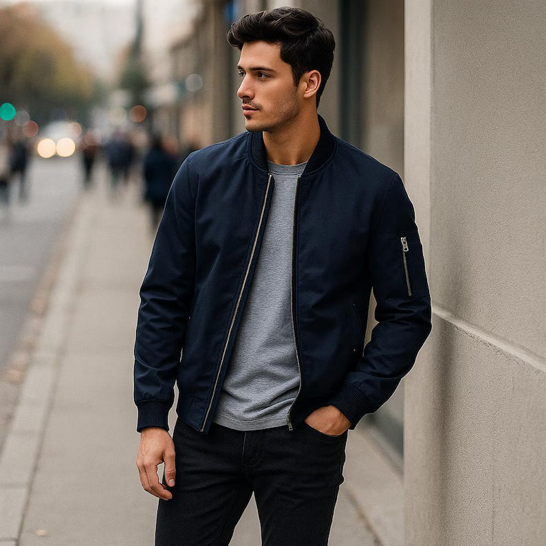 Men's Slim Fit Jacket Lightweight Windbreaker