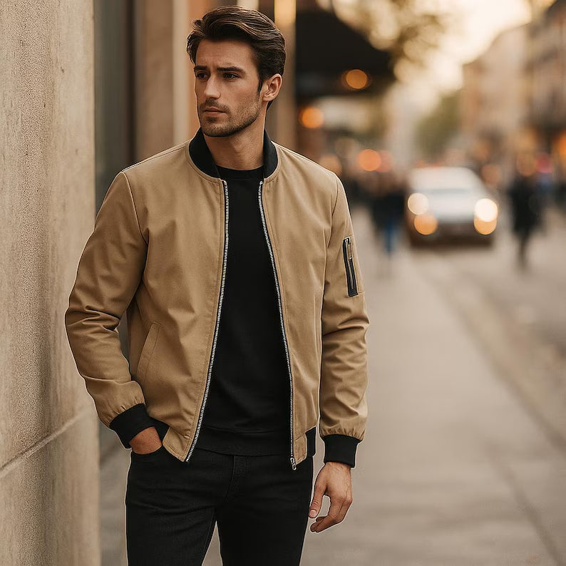 Men's Slim Fit Jacket Lightweight Windbreaker