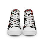 Unisex Black & Cream Checker High Top Sneakers