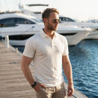 Casual men's polo, classic polo lightweight merino shirt