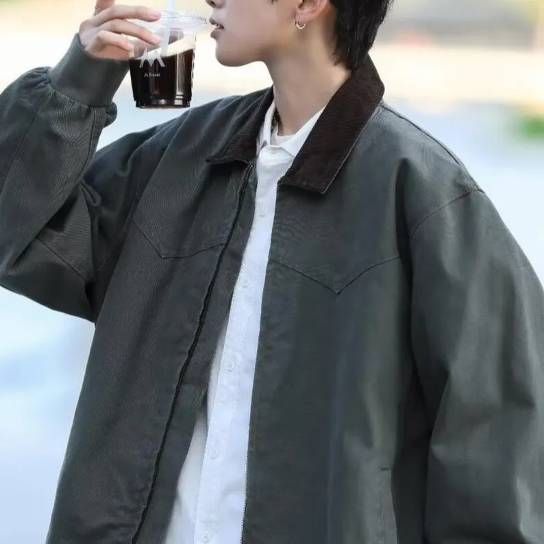 Unisex Oversized Zip Jacket | Relaxed Fit Minimalist Streetwear