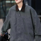 Unisex Oversized Zip Jacket | Relaxed Fit Minimalist Streetwear