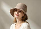 Mulberry Silk Blend Bucket Hat - Premium Wide Brim Sun Protection Hat