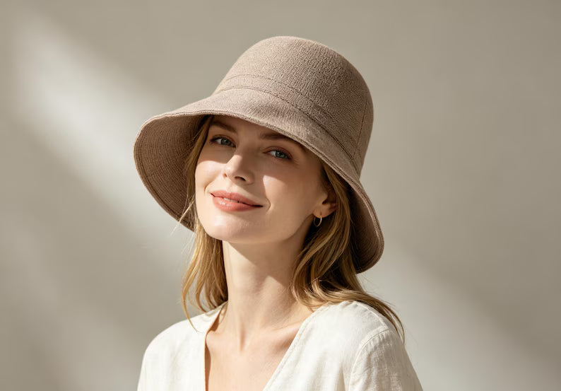 Mulberry Silk Blend Bucket Hat - Premium Wide Brim Sun Protection Hat