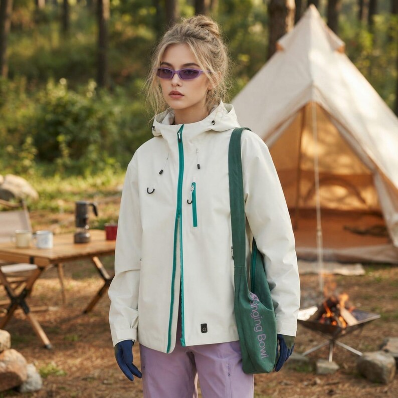 Waterproof Rain Jacket Men Women, Lightweight Hooded Windbreaker
