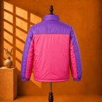 Retro Pink Purple 90s Windbreaker Jacket - Handmade Colorblock Lightweight Streetwear
